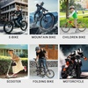 image:imageHimiway Bike Mirror 1 Pack HD Wide Angle Large Handlebar Rear View Mirror Safe Glass Rearview Shockproof Side Flat Mirror 360 Rotatable Adjustable for Bike Bicycle Ebike Scooter