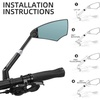 image:imageHimiway Bike Mirror Adjustable Antiglare Rear View Mirror With Retractable amp 360 Degree Rotation Lens Safe Bicycle Mirror for 2023mm Handlebar 1 Pack Right
