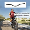 image:imageHimiway Mountain Bike Handlebars Aluminum Alloy Riser Handlebar Mid Rise 50mm Diameter 318mm Length 720mm Extra Long Black Bicycle Handlebar for MTB Road Bikes