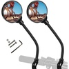 image:imageHimiway Bike Mirror 1Pack Bicycle Rear View Handlebar Mirrors Wide Angle Acrylic Convex Safety Adjustable Rotatable Scratch Resistant Shockproof Bike Mirrors for MountainKidsEbike Bikes 2 Pack
