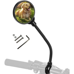 image:imageHimiway Bike Mirror 1Pack Bicycle Rear View Handlebar Mirrors Wide Angle Acrylic Convex Safety Adjustable Rotatable Scratch Resistant Shockproof Bike Mirrors for MountainKidsEbike Bikes 1 Pack