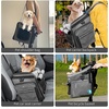 image:imageHimiway Foldable Dog Bike Basket Expandable Dog Basket for Bike Reflective Dog Bike Carrier Padded Shoulder Strap Pet Carrier Backpack with 4 Open Doors 4 Mesh Windows for 18Lbs Small Medium DogsCats