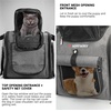 image:imageHimiway Foldable Dog Bike Basket Expandable Dog Basket for Bike Reflective Dog Bike Carrier Padded Shoulder Strap Pet Carrier Backpack with 4 Open Doors 4 Mesh Windows for 18Lbs Small Medium DogsCats