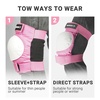 image:imageHimiway Kids Protective Gear for Skating Cycling Scooter Children Knee Pads and Elbow Pads Set Elbow and Knee Pads with Wrist Guards 3 in 1 for Kids 48 Years Pink