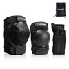 image:imageHimiway Adults Protective Gear for Skating Cycling Scooter Youth Knee Pads and Elbow Pads Set Elbow and Knee Pads with Wrist Guards 3 in 1 for Adults 121154LB Black
