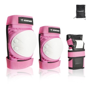 image:imageHimiway Kids Protective Gear for Skating Cycling Scooter Children Knee Pads and Elbow Pads Set Elbow and Knee Pads with Wrist Guards 3 in 1 for Kids 48 Years Pink
