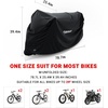 image:imageHimiway Bike Cover Outdoor Storage for 1 Fat Tire Bike to 2 Bikes Bicycle Cover 210D Heavy Duty Ripstop Material Bike Rain Cover Waterproof Bike Storage Covers Anti Dust Rain Snow UV for All Bikes