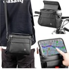 image:imageHimiway Bike Handlebar Bag with Foldable TPU Phone Holder 6070 Waterproof Bicycle Front Handlebar Bag 46L Bike Bag with Bottle Mesh Bag Multifunctional Handlebar Bags with Quick Release Design