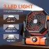 image:imageHimiway Camping Fan Rechargeable Battery Powered Fan with LED Lantern 270 Rotation Hangable USB Outdoor Tent Fan with Hook Portable Personal Fan for Travel Camping Fishing Picnic Barbecue