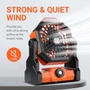 image:imageHimiway Camping Fan Rechargeable Battery Powered Fan with LED Lantern 270 Rotation Hangable USB Outdoor Tent Fan with Hook Portable Personal Fan for Travel Camping Fishing Picnic Barbecue