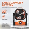 image:imageHimiway Camping Fan Rechargeable Battery Powered Fan with LED Lantern 270 Rotation Hangable USB Outdoor Tent Fan with Hook Portable Personal Fan for Travel Camping Fishing Picnic Barbecue