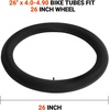 image:imageHimiway Fat Tire Bike Tubes AV33mm Schrader Valve Fat Bicycle Tubes Butyl Rubber Replacement Inner Tube for Road Mountain Bikes MTB eBike Electric Bicycle26X 40490 Bike Tube 1pack