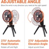image:imageHimiway Tripod Camping Fan Rechargeable Portable Battery Operated Fan with LED Lantern 270Head Rotation Hangable Outdoor USB Silent Tent Fans with Hook for Travel Fishing Picnic Bedroom Office