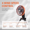 image:imageHimiway Tripod Camping Fan Rechargeable Portable Battery Operated Fan with LED Lantern 270Head Rotation Hangable Outdoor USB Silent Tent Fans with Hook for Travel Fishing Picnic Bedroom Office