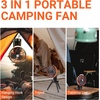image:imageHimiway Tripod Camping Fan Rechargeable Portable Battery Operated Fan with LED Lantern 270Head Rotation Hangable Outdoor USB Silent Tent Fans with Hook for Travel Fishing Picnic Bedroom Office