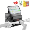 image:imageHimiway Bike Handlebar Bag with Foldable TPU Phone Holder 6070 Waterproof Bicycle Front Handlebar Bag 46L Bike Bag with Bottle Mesh Bag Multifunctional Handlebar Bags with Quick Release Design