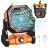 image:imageHimiway Camping Fan Rechargeable Battery Powered Fan with LED Lantern 270 Rotation Hangable USB Outdoor Tent Fan with Hook Portable Personal Fan for Travel Camping Fishing Picnic Barbecue
