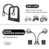 image:imageHimiway 12 in 1 Bicycle Accessories Gift Pack Include Bike LockBagPhone HolderSpeakerWater Bottle HolderPumpHeadlightTaillight with AlarmCoverBasketSpoke LightMirrorsBike Pack Accessories 03