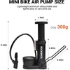 image:imageHimiway Mini Bike Pump Portable Compact Foot Activated Bicycle Pump with Presta and Schrader Valve Aluminum Alloy Air Pump for Balls Mountain BikeBike Pump with Pressure Gauge
