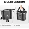 image:imageHimiway Folding Bike Front Basket Dog Bike Basket Rainproof Bicycle Frame Basket Removable Front Bag with Quick Release Design for Most Bikes