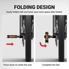 image:imageHimiway Folding Bike Pedals with Reflective Strips Aluminum Alloy Bicycle Foldable Pedals 916 inch NonSlip Wide Platform Cycling Pedals for Folding BMX MTB Road BikeDark Black