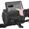 image:imageHimiway Multifunctional Bike Handlebar Bag with Foldable TPU Phone Holder 6080 amp 2 Bottle Mesh Bags IP65 Waterproof Bike Front Handlebar Bag Large Capacity 5 L Bike Bag with Quick Release Design